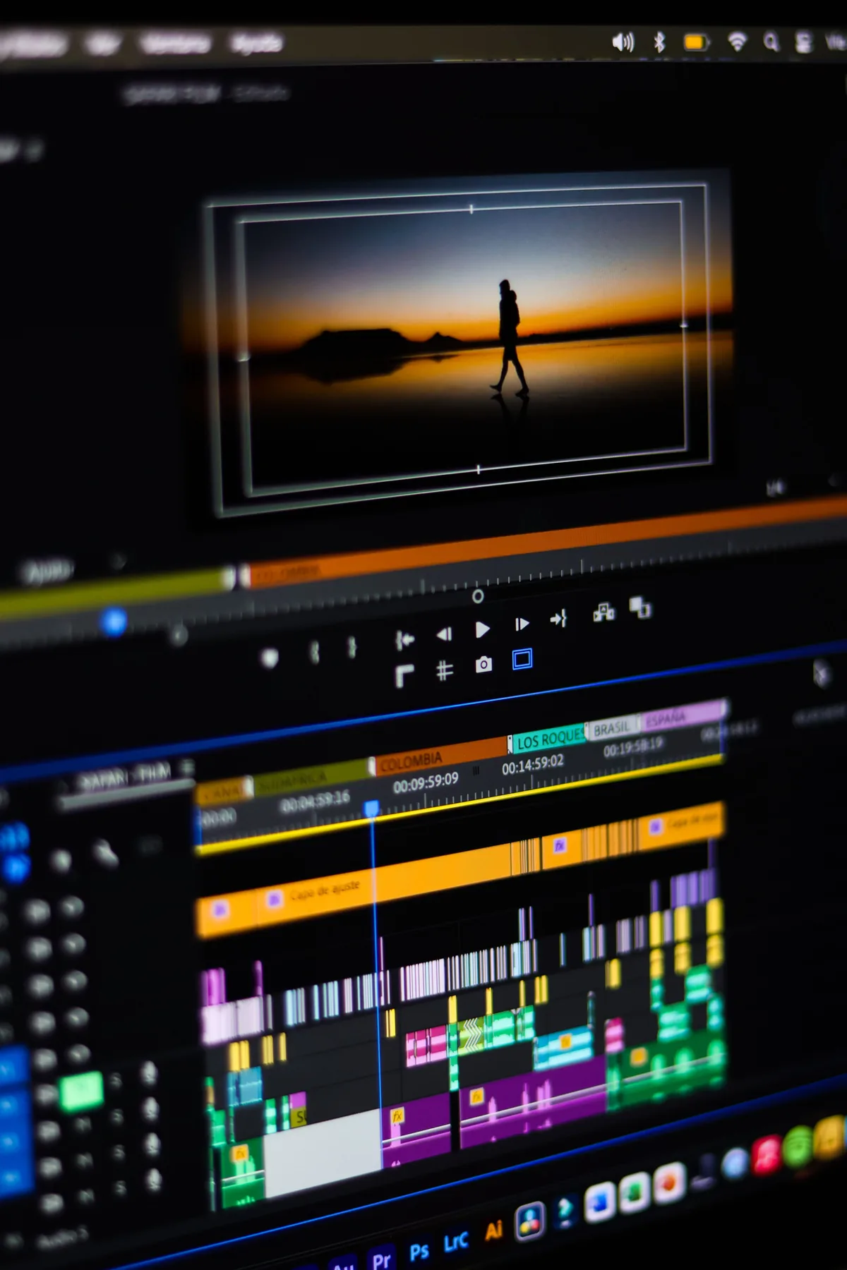 Edición de vídeo para preparar contenidos destinados a una pantalla LED